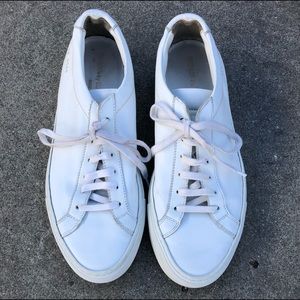Common Projects White Leather Minimalist Sneaker Size 38 or US 8.  Almost New.